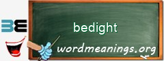 WordMeaning blackboard for bedight